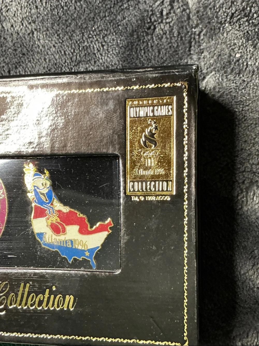 Vintage 1996 Atlanta Centennial Olympic Games 5-Pin Collection Set with Case
